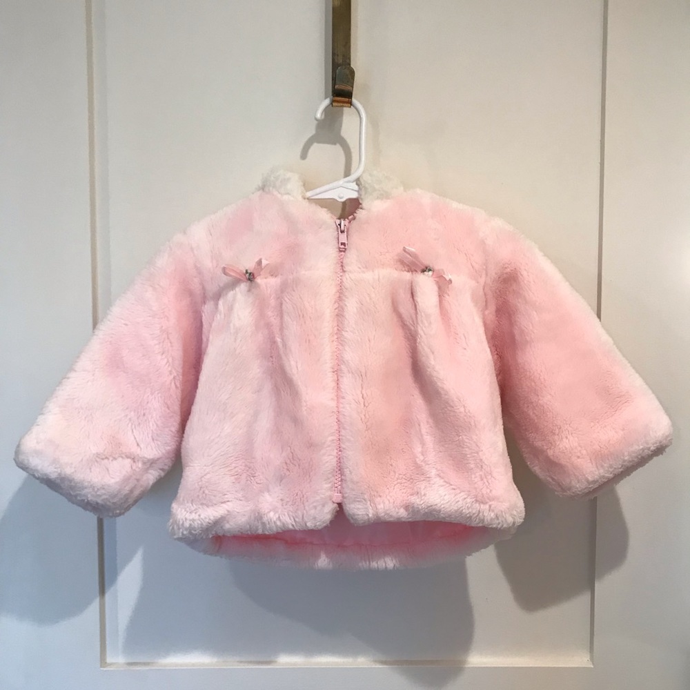 Light Pink Faux Fur Coat